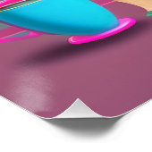 Roze varken lezen een boek Poster (Hoek)