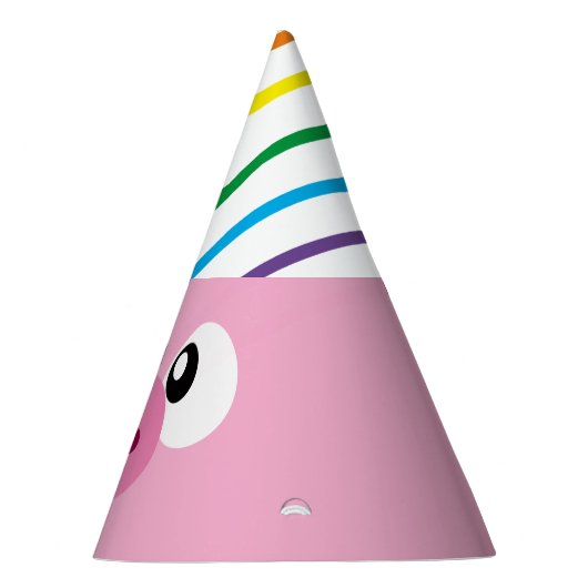 Roze varken met een partijfeest pet pet feesthoedjes (Rechts)