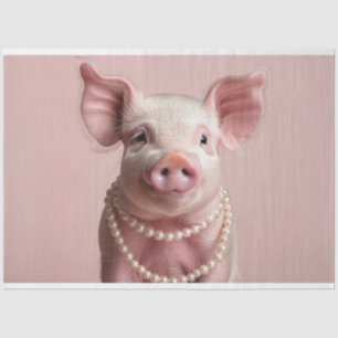 Roze Varken Pearlina Pinkette Decoupage Tissuepapier