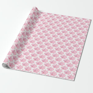 Roze varkens cadeaupapier