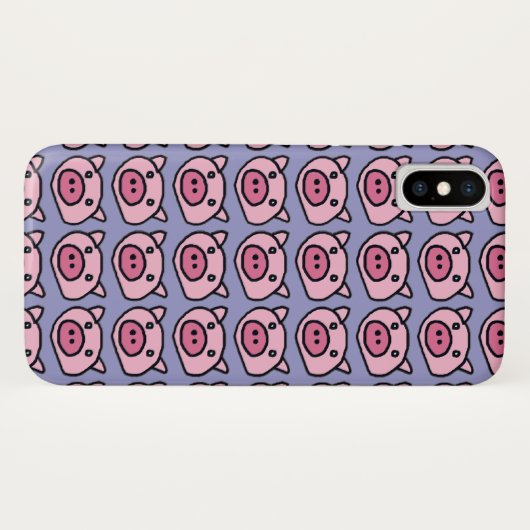 Roze - varkens Case-Mate iPhone case (Achterkant (horizontaal))