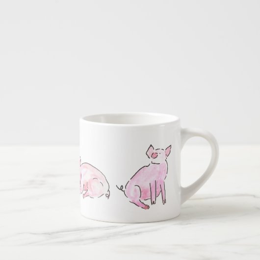 Roze varkens espresso kop (Rechts)