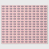 Roze Varkens in glas Cadeaupapier (Vlak)