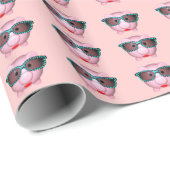 Roze Varkens in glas Cadeaupapier (Rol Hoek)
