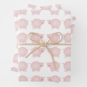 Roze Varkens Inpakpapier Vellen
