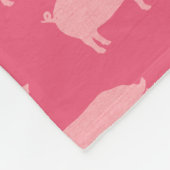 Roze varkens silhouetten patroon | Leuke dierenlie Fleece Deken (Hoek)