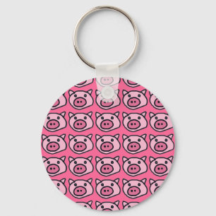 Roze varkens sleutelhanger