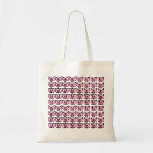 Roze varkens tote bag (Voorkant)