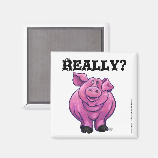 Roze Varkensdieet Herinneringsmagneet Magneet (Voorkant / Achterkant)