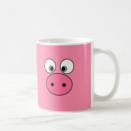 Roze varkensgezicht en Bum! Koffiemok