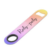 Roze Varkenshouderig Speed Flessenopener (Achterkant Gekanteld)