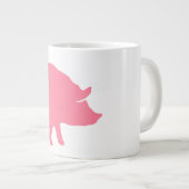 roze varkensilhouet | Fun Boerderij Animal Grote Koffiekop (Voorkant rechts)