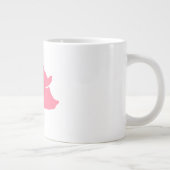 roze varkensilhouet | Fun Boerderij Animal Grote Koffiekop (Rechts)