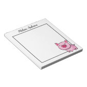 Roze varkensnotitieblok notitieblok (Schuin)