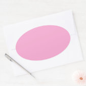 Roze, vast ovale sticker (Envelop)