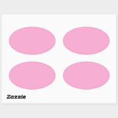 Roze, vast ovale sticker (Vel)