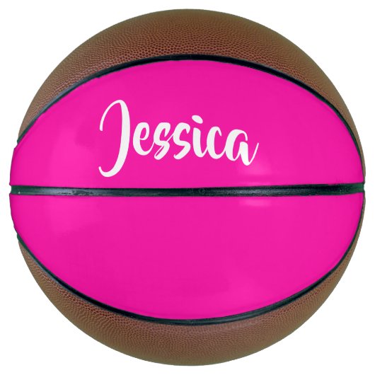 Roze vaste stof basketbal (Voorkant)