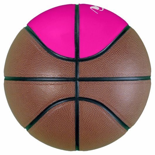 Roze vaste stof basketbal (Rechts)