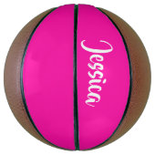 Roze vaste stof basketbal (Verticaal)