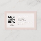 Roze Vastgoedmakelaar Logo QR-code Visitekaartje (Achterkant)