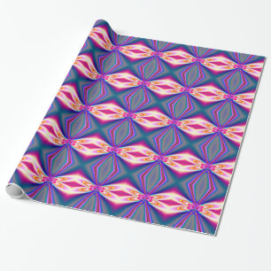 Roze vaten Stropdas fractaal omslagpapier Cadeaupapier