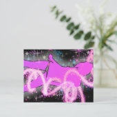 Roze vector Girly Art Briefkaart (Staand voorkant)