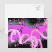 Roze vector Girly Art Briefkaart (Voorkant / Achterkant)