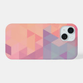Roze Veelhoeken iPhone 15 Case (Achterkant horizontaal)