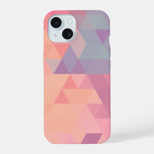 Roze Veelhoeken iPhone 15 Case (Achterkant)