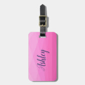 Roze veelhoekig bagagelabel (Voorkant verticaal)