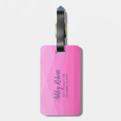 Roze veelhoekig bagagelabel (Achterkant verticaal)