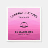 Roze veelhoekig en schaal servet (Voorkant)