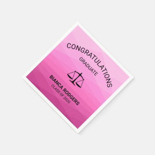 Roze veelhoekig en schaal servet (Hoek)