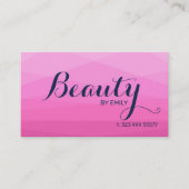 Roze veelhoekige achtergrond visitekaartje (Voorkant)