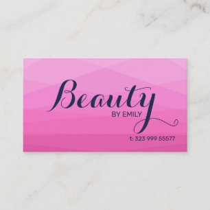 Roze veelhoekige achtergrond visitekaartje