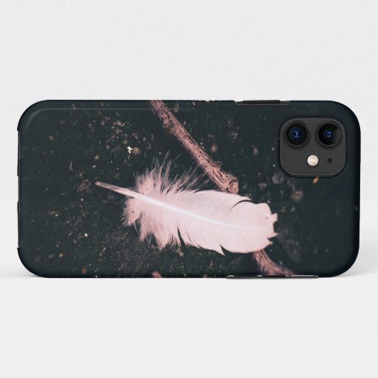 Roze veer abstracte telefoonbehuizingen Case-Mate iPhone case (Achterkant (horizontaal))