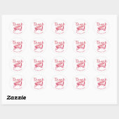 Roze Veer Dank Je Klein Bedrijf Ronde Sticker (Vel)