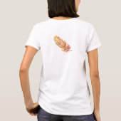Roze Veer Kunst Basic T-Shirt, Wit T-shirt (Achterkant)