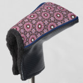 Roze Veer Mandala Boho Golfheadcover (3/4 voorkant)