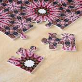 Roze Veer Perzische Ster Onmogelijke Puzzel  (Zijkant)