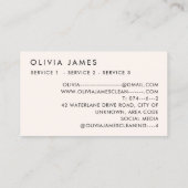 Roze veer reiniger huis schoonmaak service visitekaartje (Achterkant)