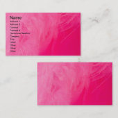 Roze veer visitekaartje (Voorkant / Achterkant)