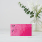 Roze veer visitekaartje (Staand voorkant)