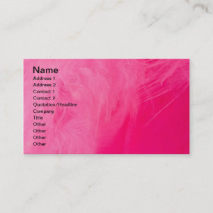 Roze veer visitekaartje
