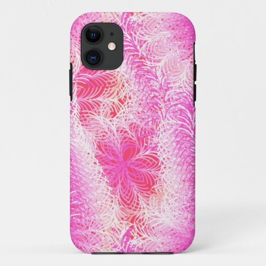 Roze veerboa Case-Mate iPhone case (Achterkant)