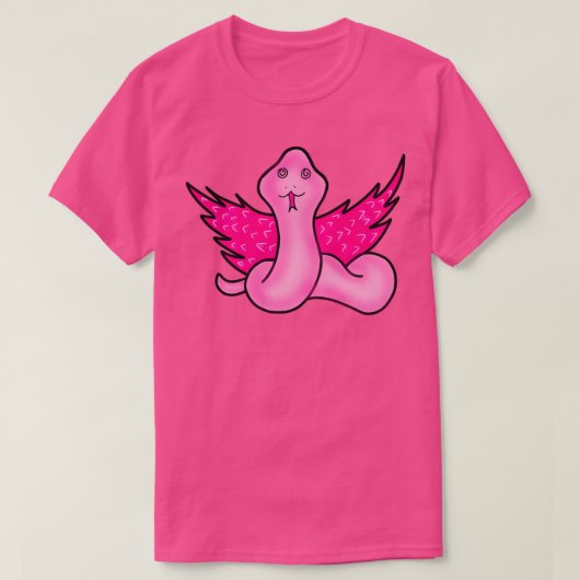 roze veerslang geplaatst slangenslang t-shirt (Design voorkant)