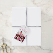 Roze Vegas Bachelorette Party Cadeaulabel (Met Touw)