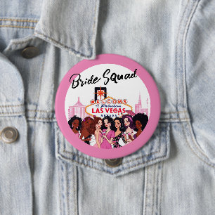 Roze Vegas vrijgezellenfeest Ronde Button 4,0 Cm