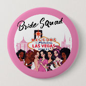 Roze Vegas vrijgezellenfeest Ronde Button 4,0 Cm (Voorkant)