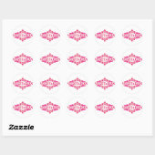 Roze Vegetarisch Ronde Sticker (Vel)
